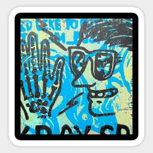 x ray spex pop art warhol lichtenstein hockney style art theft junk Sticker